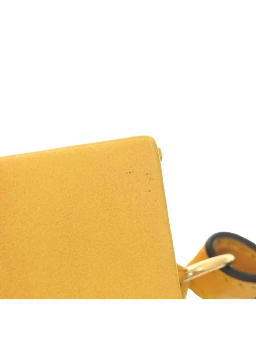 Fendi Vertical Box Leather Yellow Shoulder Bag